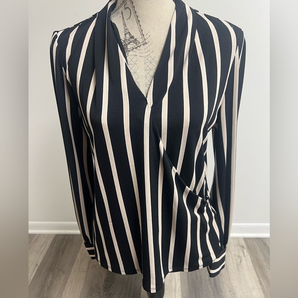 Wrap Front Striped Blouse! - Picture 3 of 13